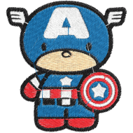 Matriz de Bordado Capitão America  Baby